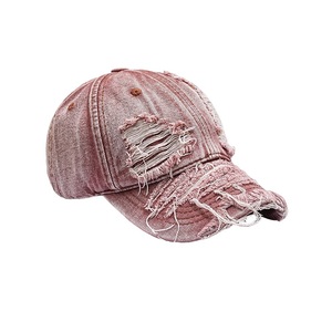 Hochwertiger zerrissener gewaschener Cowboy-Baseball hut Soft-Top-Visier Hipster Vintage gewaschener alter Hut - Product Image 2