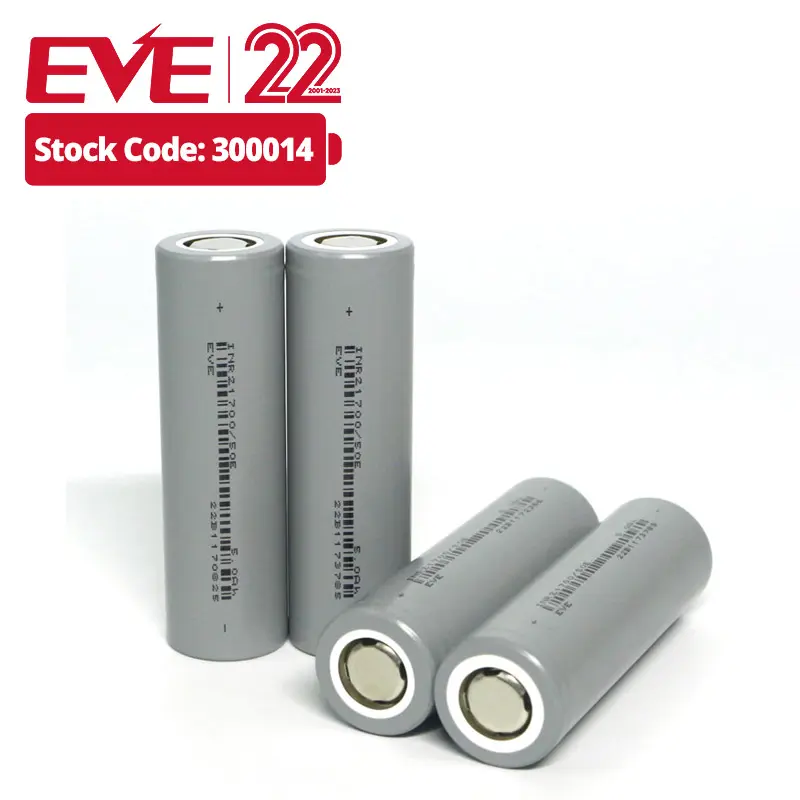 EVE21700バッテリー5000mAh3.65V21700バッテリー6000mahパック電動自転車スクートバイク21700リチウム電池