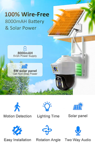 Outdoor 4G Solar Dome <strong>Camera</strong> <strong>with</strong> Infrared Night Vision Audible Alarm <strong>and</strong> Loop Video Recording CMOS <strong>Sensor</strong> - Product Image 3