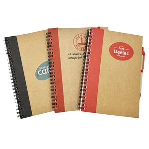 Promotional Spiral <strong>Notebooks</strong> Customizable Kraft Spiral <strong>Notebook</strong> in Bulk <strong>Notebook</strong> <strong>With</strong> Pen Holder - Product Image 6