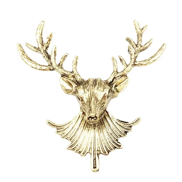 Christmas gifts metal old design Men suit brooch jewelry David's deer head lapel pin Christmas Elk badge