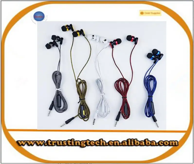 À la mode filaire écouteur HiFi 3.5mm intra-auriculaires sport écouteurs sport casque de jeu mp3 avec micro