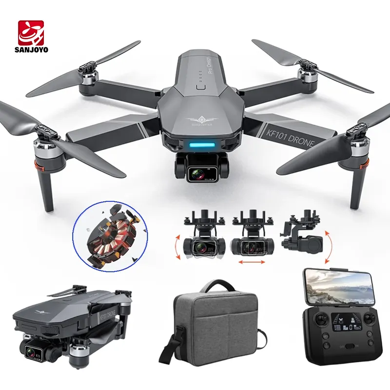 KF101 4K Drone 3 Axis Gimbal Professional EIS Camera 5G WIFI FPV Dron GPS fotografia aerea Brushless pieghevole Quadcopter Drone