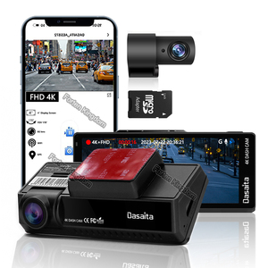 Dasaita Dash Cam <strong>Front</strong> and Rear 4K+1080P Dual Dash Camera WiFi Loop Recording Tachograph Dashboard Camera Night Vision for Cars - Product Image 1