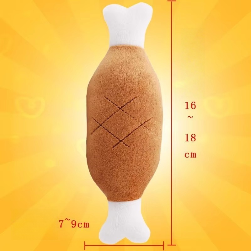 Jouet sonore de cuisse de poulet à double os