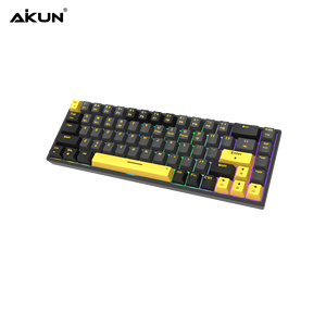 Teclado para juegos recargable inalámbrico de modo triple con interruptor mecánico-Junta 4 Estructura-Retroiluminación RGB-Multi OS-Pantalla inteligente - Product Image 1