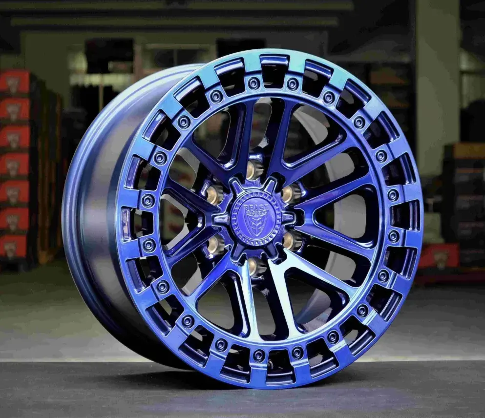 Jantes 4x4 forjadas para Hylux Gr, rodas de liga leve 5x139.7 6x139.7 azul, rodas offroad 17 20 polegadas, deslocamento negativo para o atacado