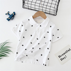 黒と白のTシャツボーイズポロシャツ1〜7歳プラスサイズクイックドライサマープリントTシャツ、子供用ポロシャツ