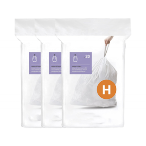 Dayanıklı ipli kravat kolu ile dağıtıcı paketleri içinde 30L-35L geri dönüşümlü Bin çanta, İpli ile ağır çöp torbaları - Product Image 1
