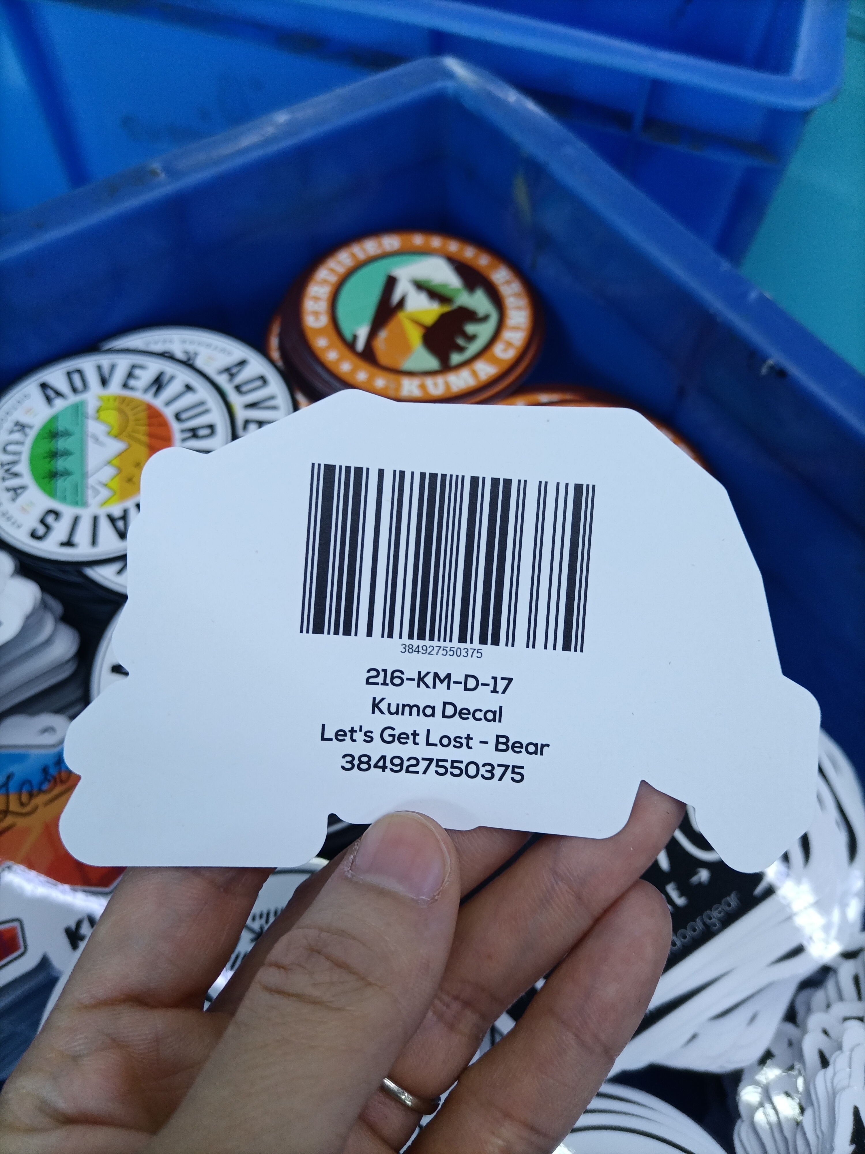 Código de barras en respaldo