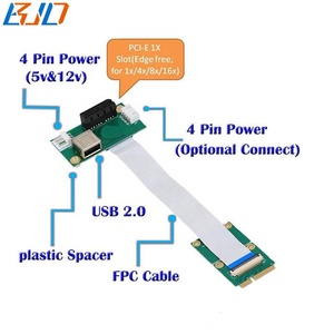 Mini <strong>PCI</strong>-E MPCIe Interface to 90 Degree <strong>PCI</strong> Express X1 Slot Adapter Riser Card with 30cm FPC Cable - Product Image 2