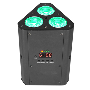 Luz par inalámbrica RGBWA + UV IR para escenario, 3x18w, con control remoto, dmx, con batería, 3x18w, RGBWA + UV 6 en 1 - Product Image 4