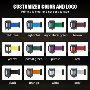 เสาคิวคุณภาพสูง สีดำ พร้อมสายรัดแบบดึงกลับได้ สำหรับจัดการฝูงชนในงานอีเว้นท์ - Product Image 2