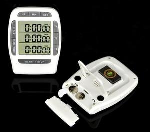 Multifunktion aler Küchen-Kocht imer 3 Anzeige kanäle Elektronische Countdown-Funktion Timer Zeit zähl gerät - Product Image 4