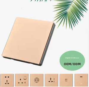 Gorडन 86 प्रकार का सोना 16a usb मल्टी फाइव-होल स्विच सॉकेट होम सजावट दीवार पैनल यूके मानक हॉन्ग कॉन्ग संस्करण - Product Image 3