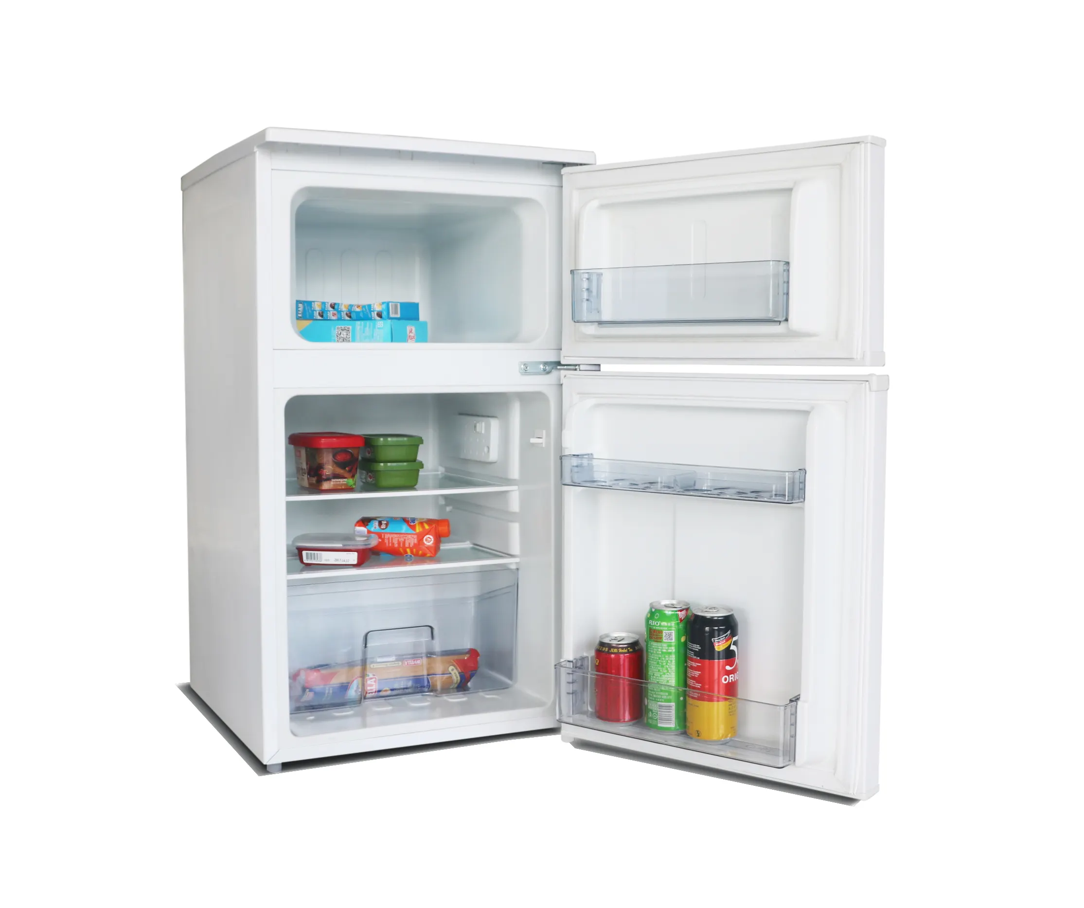 BCD90 uso doméstico Venta caliente Manual descongelación refrigeradores de doble puerta