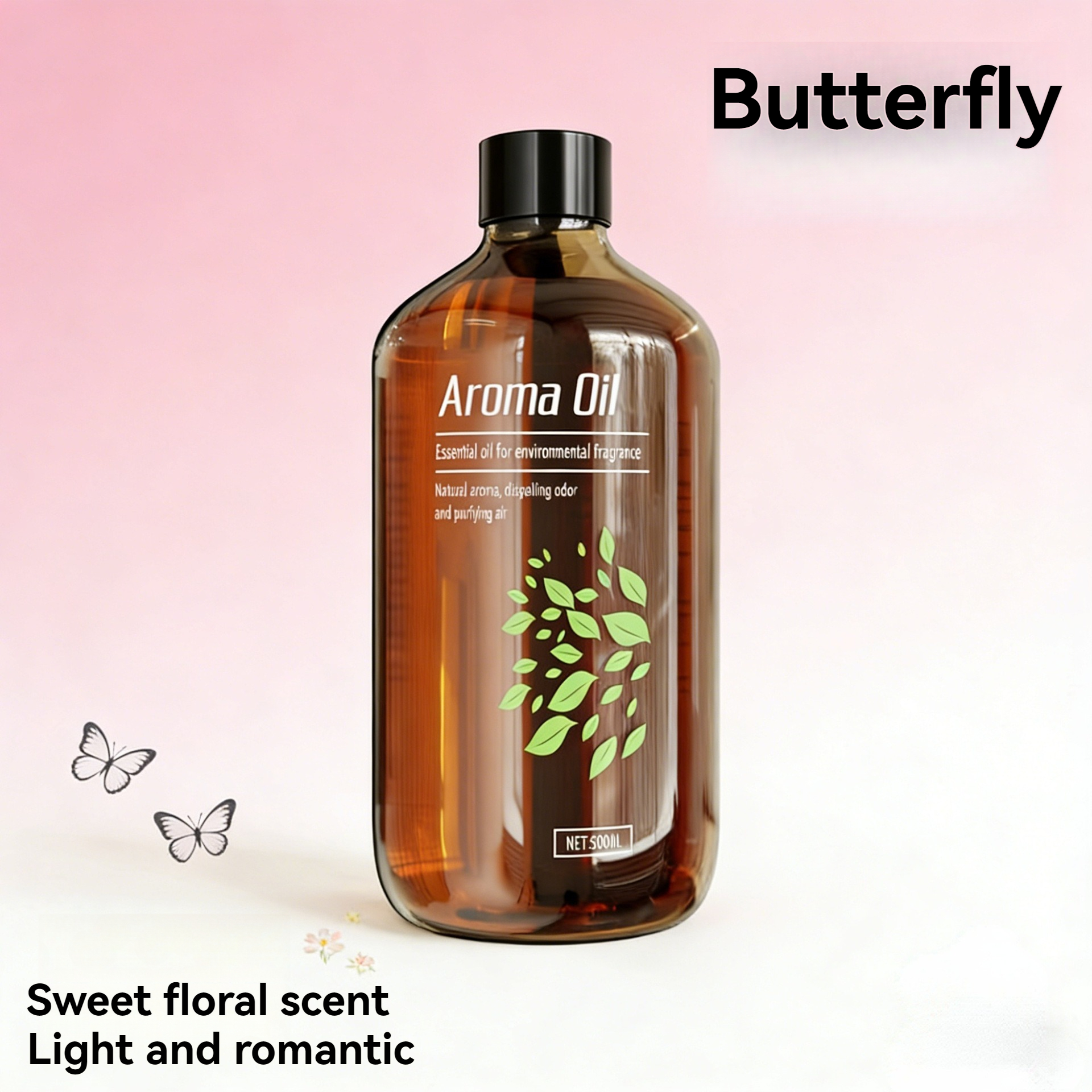 Mariposa (Cuerpo de botella marrón oscuro)