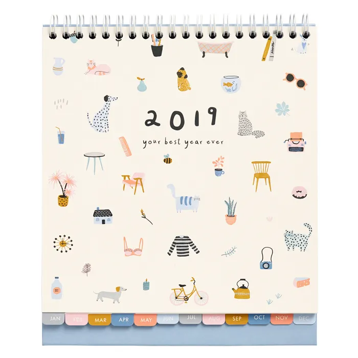 Calendrier mural 2024 Calendrier anglais Calendrier de bureau Impression