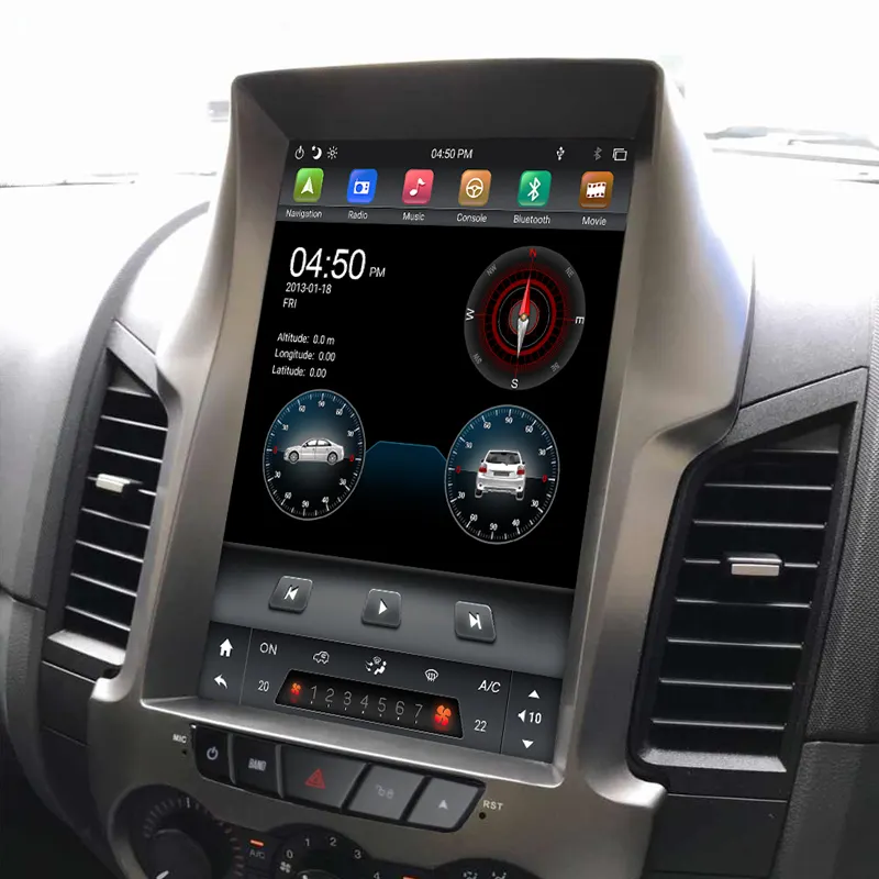 KANOR 4g + 32g 12.1 "autoradio di tesla del touch screen PX6 android 9.0 autoradio per Ford Ranger F250 2011-2016 unità principale navigazione di gps