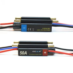 FlyColor 30A 50A 70A 90A 120A RCボートESC防水2-6S LipoブラシレススピードコントローラーRCボートモーター用プログラムカード付き