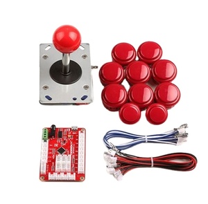 Ahududu Pi kiti Arcade oyun Joystick USB PC Rocker kontrol seti için RPI