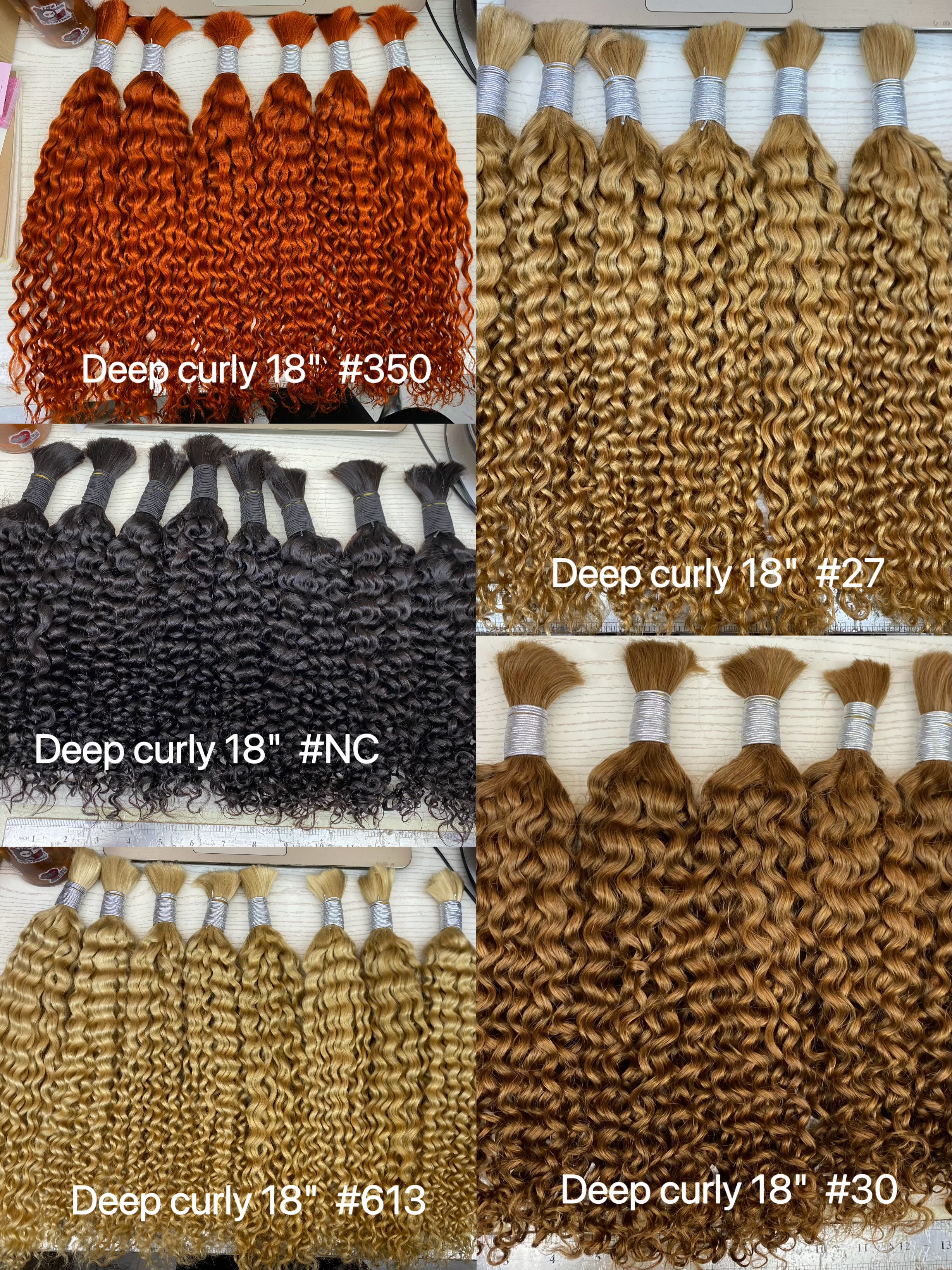 Couleur profonde bouclés en vrac
