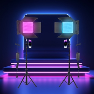 RGB U600 fotoğraf ekipmanı TV Video Studio LED ışık Bluetooth uzaktan kumanda ile uygun, mobil telefon tutucu, 2.1MTripod - Product Image 5