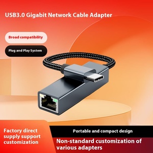 Adaptador de cable de red USB 3,0 Gigabit Convertidor externo USB a RJ45 para computadora portátil Interfaz con cable de escritorio Servidor de PC - Product Image 6