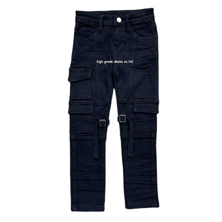 Auf Lager Beliebte Mode Baby Boy Jeans 2-14 Jahre alte Jeans Boy Friend Elastic Waist Design Boy Hose Jean
