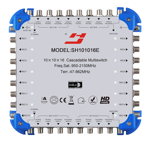 CE เครื่องรับสัญญาณดาวเทียมดิจิตอล diseqc 1.2 10 in 16 OUT น้ำตกสวิตช์หลาย950 ~ 2150MHz - Product Image 1