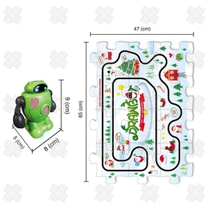 KW natale tema novità linea Tracking Robot disegno induttivo Puzzle tascabile Robot giocattolo pista Robot per bambini - Product Image 5