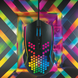 Ergonomisches RGB Benutzer definiertes Logo Kabel gebundene Gaming-Maus mit Hintergrund beleuchtung USB Atmungsaktives Waben design PC-Programmierung Computer anwendungen