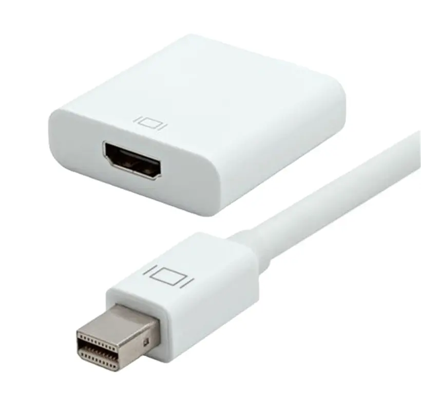 Thunderbolt Mini DisplayPort vers HDMI Convertisseur Mini DP vers HDMI Adaptateur mâle vers femelle Câble de convertisseur de Port d'affichage pour apple Mac