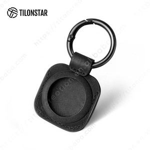 TILONSTAR TA100 yüksek akıllı cihaz bulucu koruyucu kabuk Airtag tutucu kapak için yumuşak deri kılıf anahtarlık yüzük ile - Product Image 2