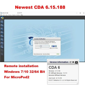 Software de ingeniería CDA 6.15.188 más nuevo para DODGE / CHRYSLER /JEEP FCA para MicroPod 2 PROGRAMACIÓN VIN EDICIÓN Software CDA