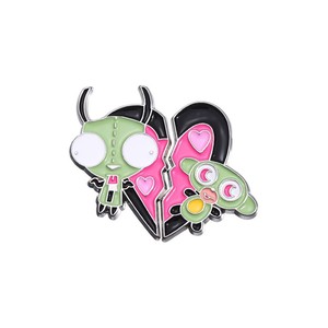Cartoon alien Monster Invasion Badge Halloween DIY <strong>Invader</strong> ZIM Pins - Product Image 5