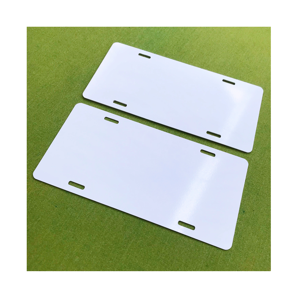 Placas de matrícula blancas brillantes de 12"x6"x0.55mm