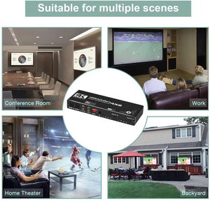 Matriz 4K @ 60Hz 4K HDMI Matrix 4x2 HDMI2.0b Divisor de interruptor 4 en 2 salidas Salida de audio óptica y L/R, escalador EDID con control remoto - Product Image 4