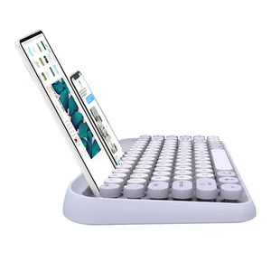 84Keys Wireless BT <strong>Keyboard</strong> Punk Keycaps Duel Mode Colorful <strong>Keyboard</strong> with Mobile Slot for Tablet Phone Office Use - Product Image 6
