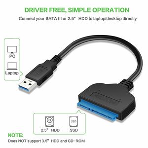 USB 3.0至2.5 SATA 3硬盘22针适配器电缆UASP转换器用于SSD HDD - Product Image 3