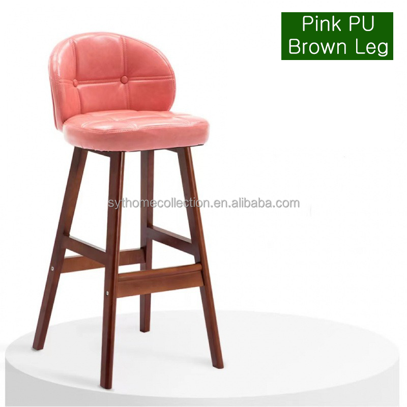 Asiento rosa + Patas marrones