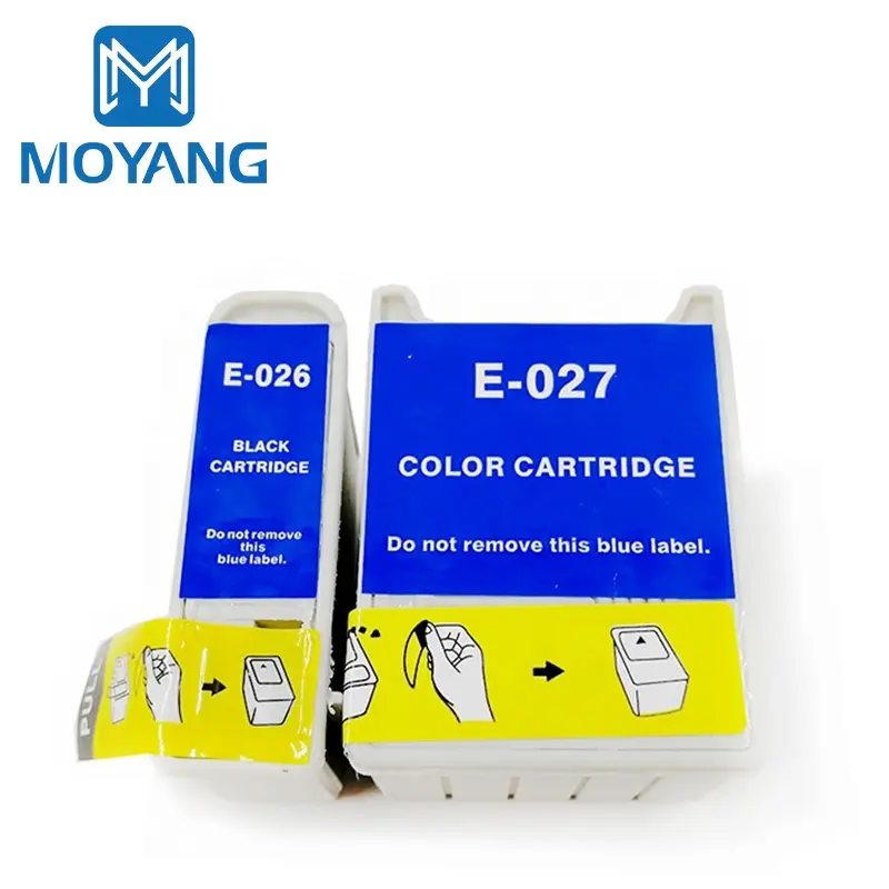 Moyang cartucho para impressora epson, compatível com epson t026 t027, foto stylus 50/810/820/830/830u/925/935