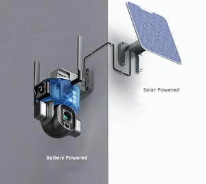 4K เลนส์คู่สองทางเสียง Floodlight 4X 10X ซูมแบตเตอรี่ขับเคลื่อนการติดตามมนุษย์4G เครือข่าย Y5กล้อง PTZ พลังงานแสงอาทิตย์8MP - Product Image 4