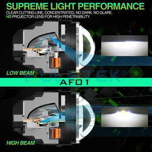 BULBTEK AF01 <strong>LED</strong> Fog Lamp Bi <strong>LED</strong> Projector Lens 3.0 Inch Headlights Bulb Retrofit 250W <strong>15000</strong> Lm Dual Projector Lens for TOYOTA - Product Image 5