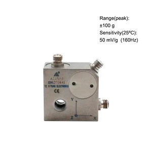 50mV/g integrativo piezoelettrico accelerometro di vibrazione triassiale trasduttore accelerometro di vibrazione sensore a 3 assi - Product Image 2