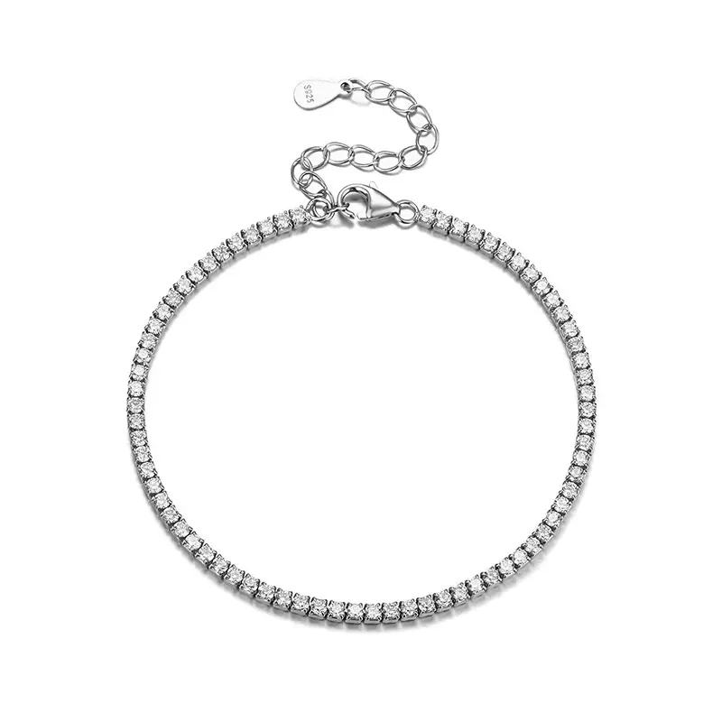 2022 New Fashion 925 Sterling Silver zircone Pave Tennis bracciali per le donne ragazze gioielli da sposa