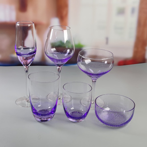 Ngày Valentine 10 oz màu trang trí doof <span class=keywords><strong>Glass</strong></span> nước Tumbler đầy màu sắc Đá ThủY Tinh cup bong bóng Wedding party Quà Tặng PP nhựa - Product Image 5