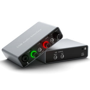Interfaz de Audio Usb guitarra personalizable Xlr 192Hz 24bit podcast estudio grabación mezclador Audio Uac tarjeta de sonido interfaz de Audio Usb - Product Image 6