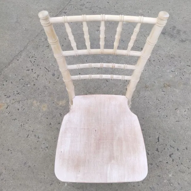 Белый деревянный стул Limewash в деревенском стиле, тифани, Chiavari стул