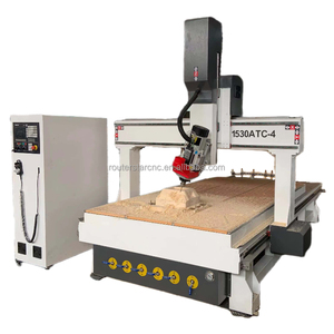 Cambio automático de herramientas, máquina de tallado CNC de 4 ejes con husillo giratorio de 9kw y 180 grados para fresado de madera/espuma - Product Image 1